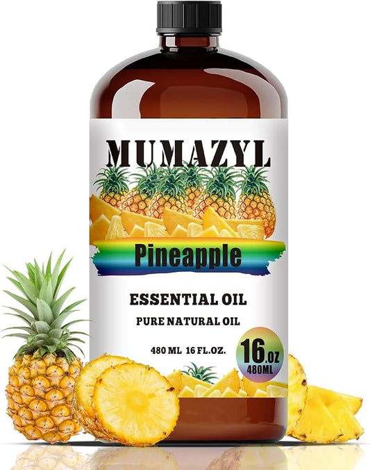Pineapple Essential Oil, Pineapple Oil 16 Fl Oz 480ML for Diffuser Humidifier Yoga Cleaning DIY Candle Soap Making MUMAZYL Essential Oils