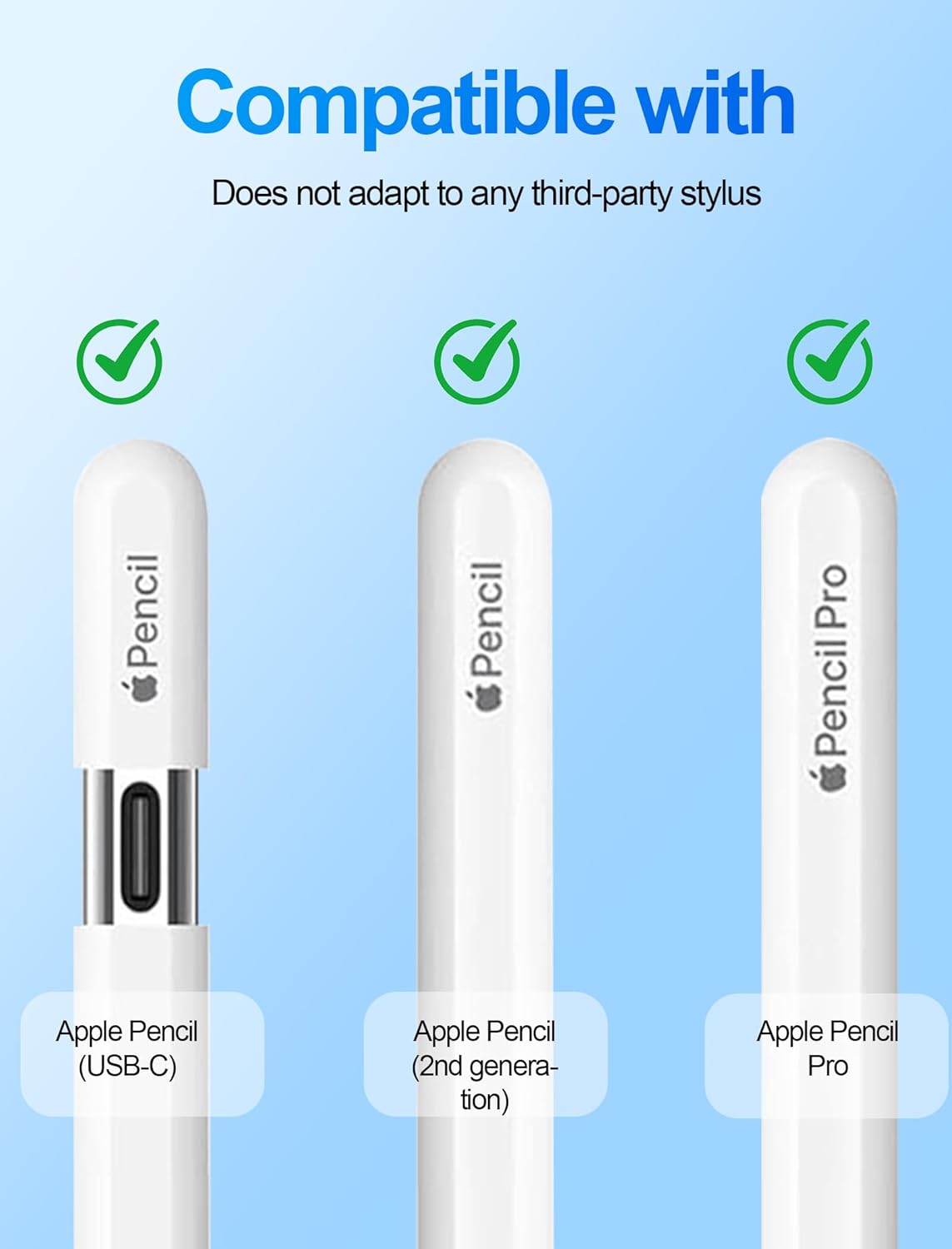 Replacement Pencil Tips for Apple Pencil Pro - 8 Pack Fine Point Metal Tip for Apple Pencil 2nd Generation and 1st Generation