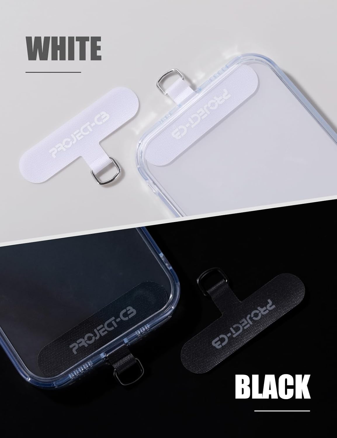project-cb Phone Lanyard×1,Phone Tether Tab×2, Crossbody Cell Phone Lanyard,Rope Lanyard,Universal Adjustable Phone Strap(Gray)