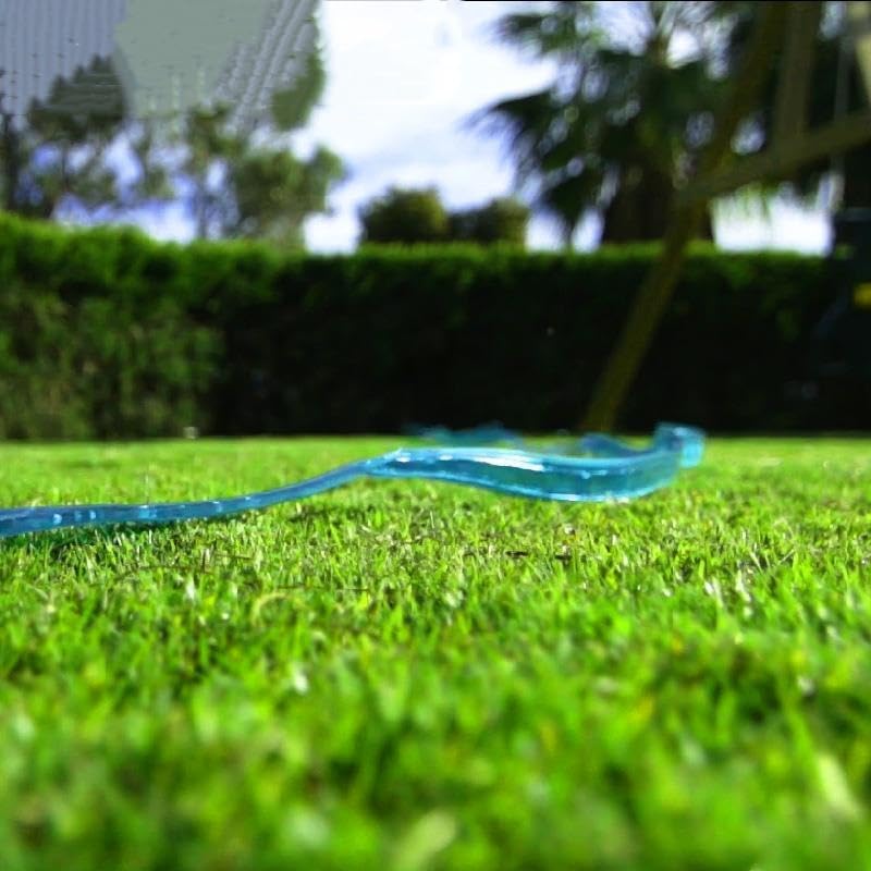 PVC Flat Soaker Hose drip Garden Vegetable Water Hose Irrigation Spray Hose Double Connector with Holes (50FT)