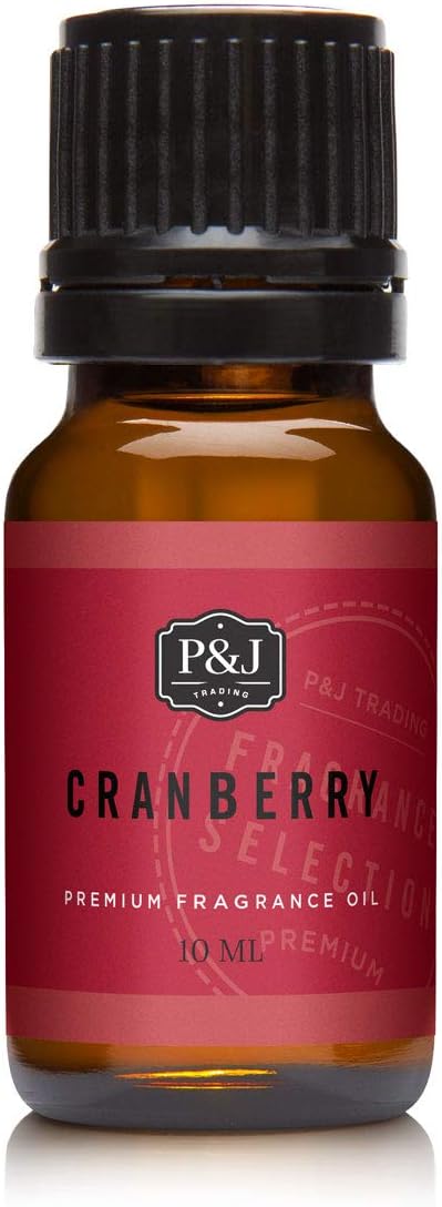 P&J Trading Fragrance Oil for Diffusers for Home - Cranberry 10ml Fragrance Scents for Candle Making - Soap Making Supplies & Car Diffuser Scents
