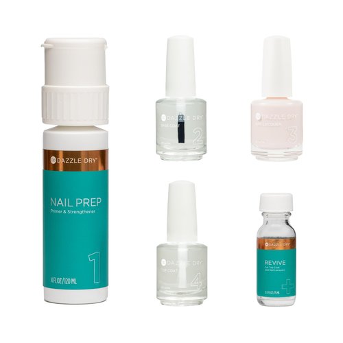 Dazzle Dry Full System Kit - Touch of Love - A semi-sheer pale chalky pink. (0.5 fl oz)