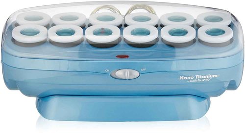 BabylissPRO Nano Titanium Professional 12 Count Jumbo Hot Rollers and 10 Clips Bundles