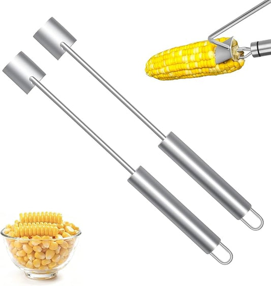 Corn on the Cob Remover Long Handle Stainless Steel Corn Stripping Tool,corn cob stripper, corn peeler for corn on the cob, Stainless Steel Corn Stripper Tool (2)