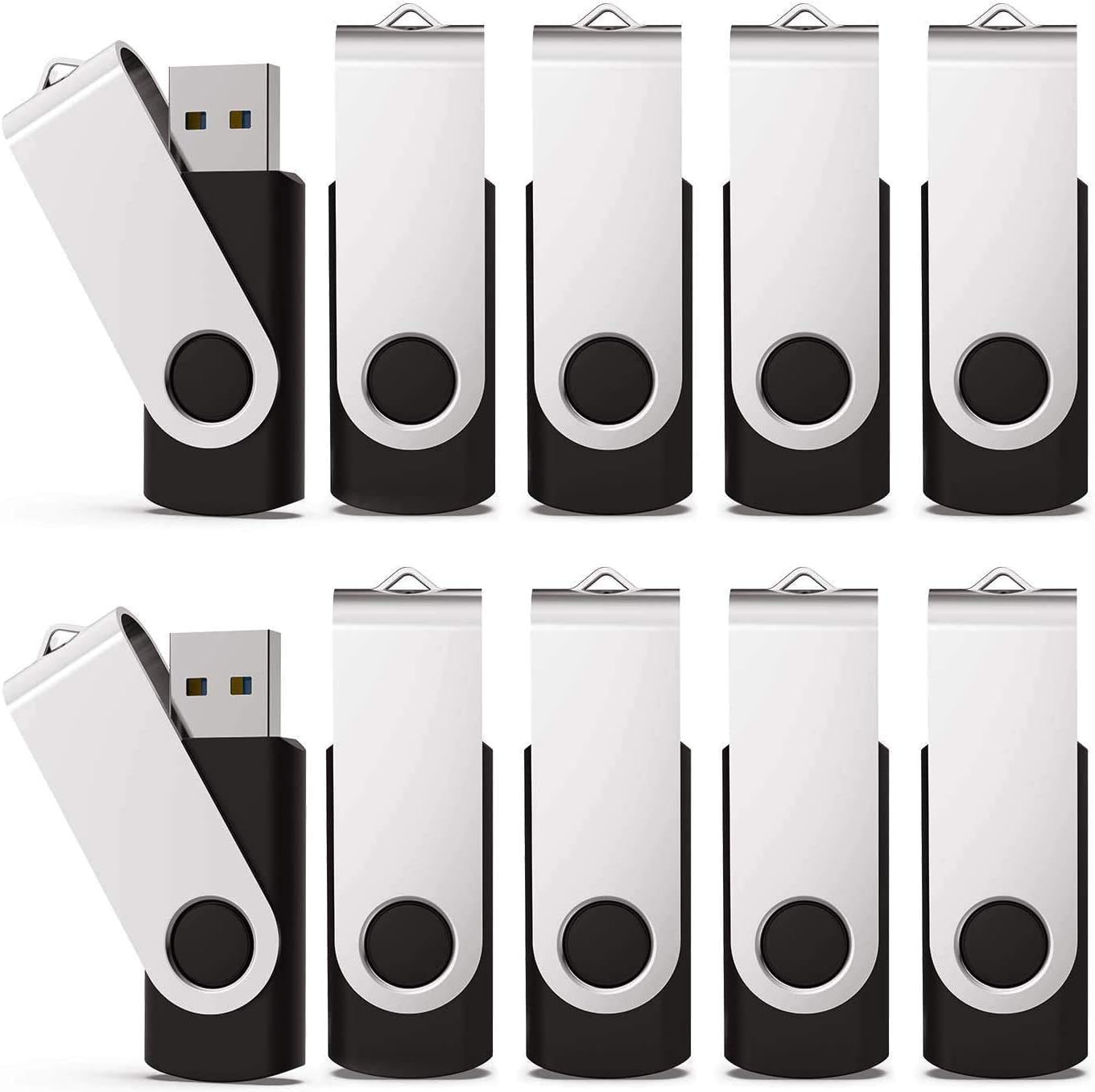 KEXIN 2GB 100 Pack USB Flash Drive - Thumb Drive with LED Indicator - Black