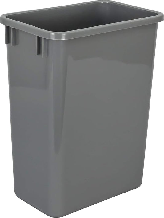 Hardware Resources CAN-35GRY Plastic Waste Container, Gray