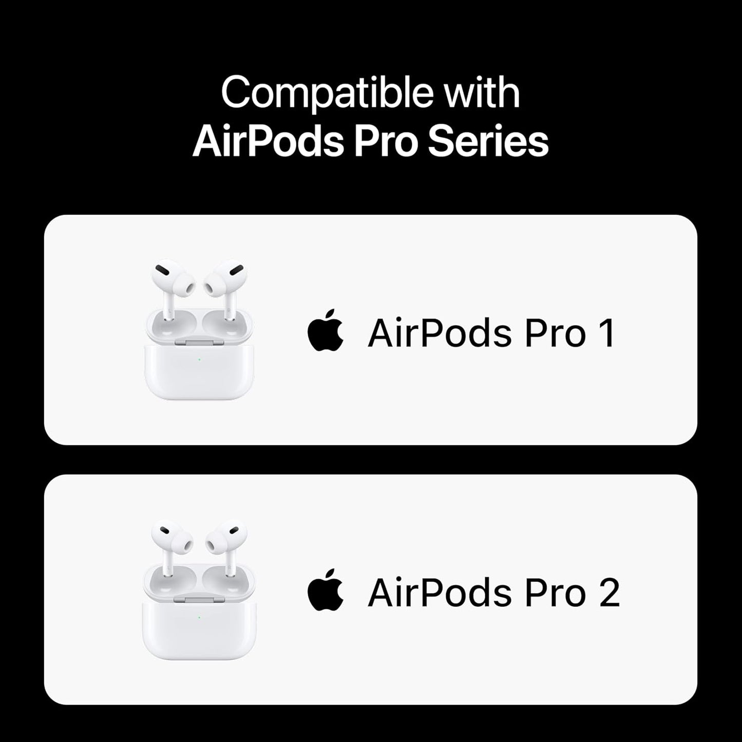 Premium Multi-Flange Eartips for AirPods Pro 1&2 (Medium) – Always Fits, Never Slips