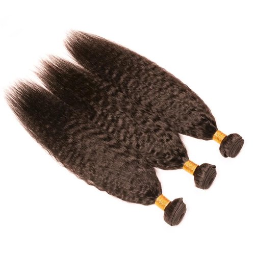 Color #4 Bundles Dark Brown Kinky Staright Human Hair Bundles Chocolate Brown Bundles Human Hair 3 Bundles 20 22 24 Inch Color #4 Yaki Straight Bundles