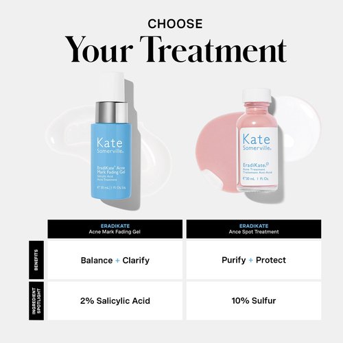 Kate Somerville EradiKate Acne Mark Fading Gel - Salicylic Acid Acne Treatment - Visibly Reduces Acne Scars, Clears Skin & Prevents Breakouts, 1 Fl Oz