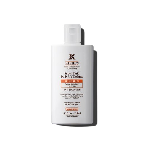 Kiehl's Super Fluid UV Defense Daily Facial Sunscreen SPF 50+, Lightweight Matte Finish, Protects Against UVA/UVB Rays & Pollution, Vitamin E & Baicalin, Non-comedogenic, Paraben-free - 4.2 fl oz