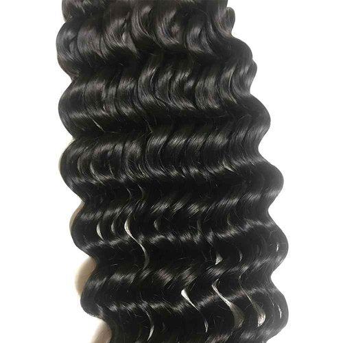 XISHIHONGYAN Bulk Human Hair Deep Curly - 4 Bundles (200g) Weft-Free Seamless for Box & Boho Knotless Braids 16" 18" 20" 22" Natural Black