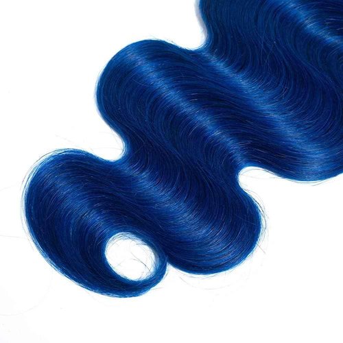 Habiliana Bundles Human Hair 24 26 28 Inch Body Wave T1B Blue Human Hair Bundles 11A Unprocessed Brazilian Virgin Quick Weave Hair Extensions for Black Women
