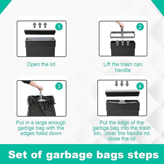 BestOffice 13 Gallon Trash Can Automatic Kitchen Trash Can Touch Free High-Capacity Garbage Can with Lid for Bedroom Bathroom Home Office 50 Liter (Black, 1) (3, Black)