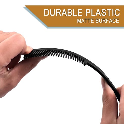 HQSLsund 500 pcs Combs PP Plastic Material, Individually Wrapped Bulk Combs For Homeless, Women, Kids, Hotel, Airbnb, Shelter, Charity (Black, 500)