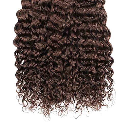 Giginger Bundles Human Hair 26 28 30 Inch Chocolate Brown Deep Wave Human Hair Bundles Deep Curly Unprocessed Quick Weave Soft Sewn In Hair Extensions for Black Women