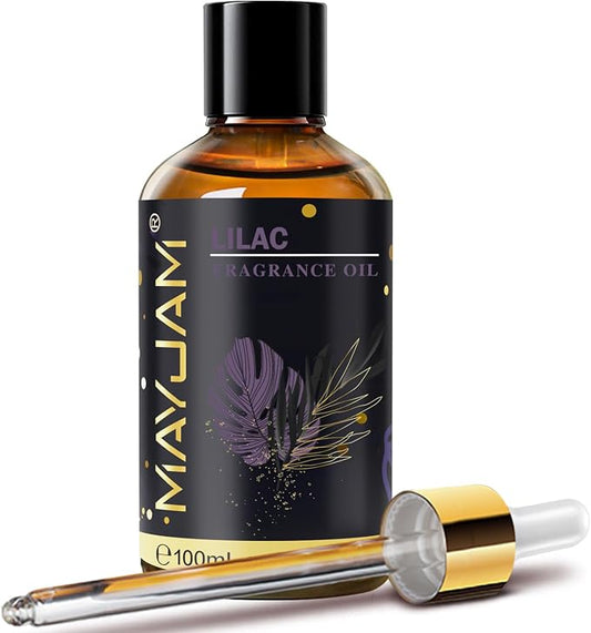 Lilac Fragrance Oil Essential Oil, MAYJAM 3.38FL.OZ Lilac Oil for Diffusers for Home, Long Lasting Scented Oils for Soap Candle Making - 100ML