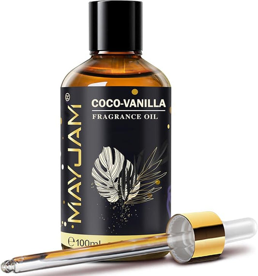 Coco-Vanilla Fragrance Oil Essential Oil, MAYJAM 3.38FL.OZ Coconut Vanilla Oil for Diffusers for Home, Long Lasting Scented Oils for Soap Candle Making - 100ML