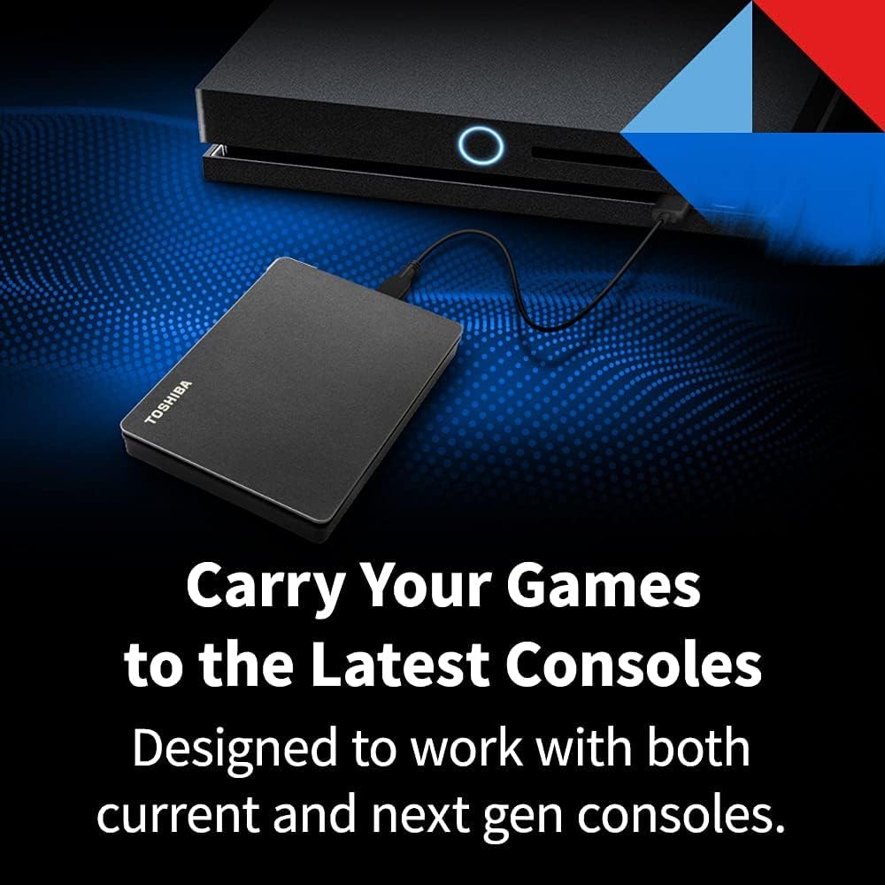 Toshiba Canvio Gaming 4TB Portable External Hard Drive USB 3.0, Black for PlayStation, Xbox, PC & Mac - HDTX140XK3CA