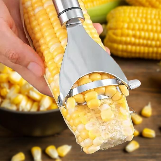 2026 Upgraded Corn Peeler, Stainless Steel Corn Cob Stripper Tool Corn Thresher from the Cob, Fast Corn Cob Separator (4 PCS)