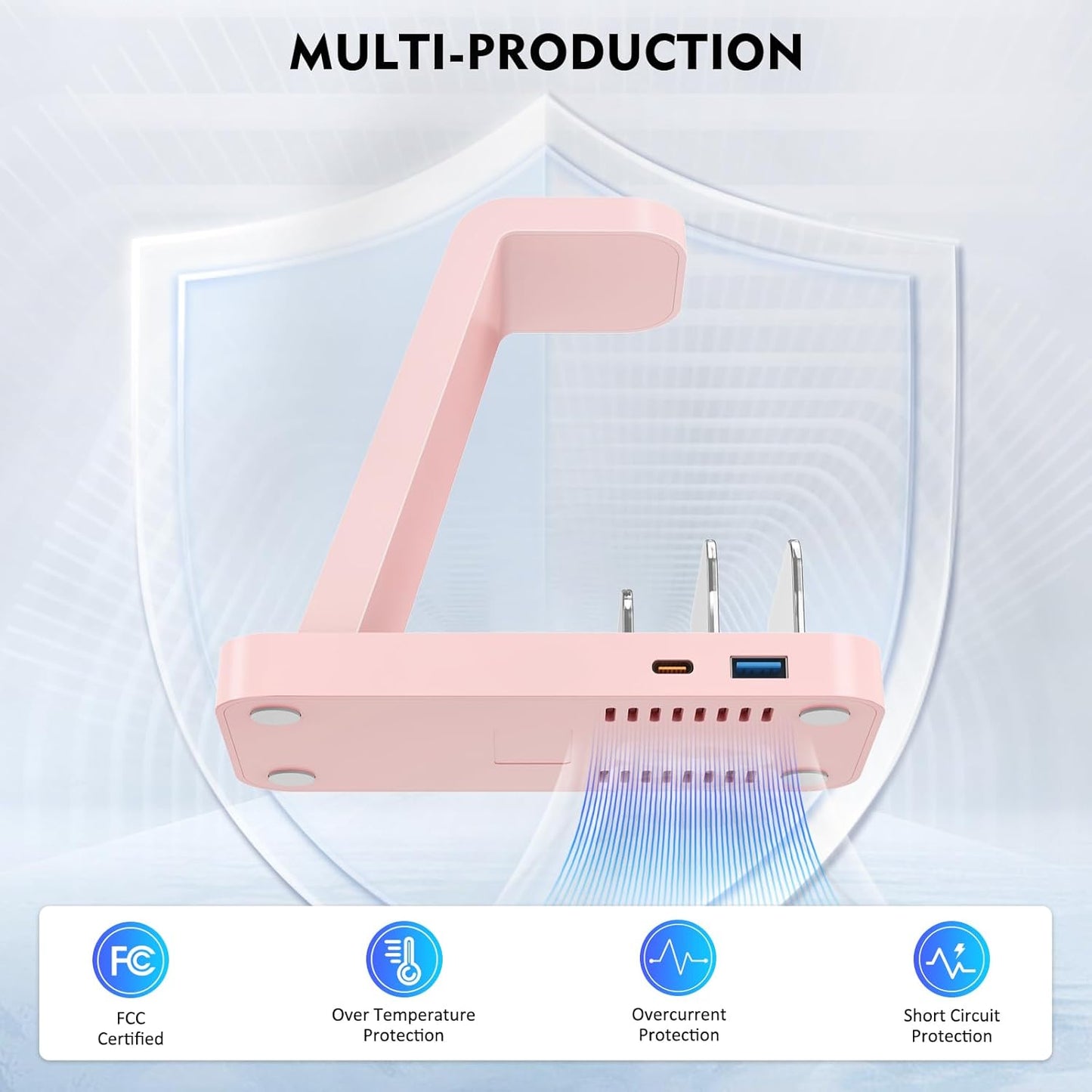 Wireless Charger for iPhone - 5 in 1 Charging Station for Multiple Devices Apple: Wireless Charging Stand Dock for iPhone 16e 16 15 14 13 12 Pro Max Apple Watch Airpods