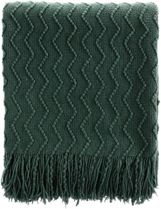 BATTILO HOME Christmas Green Throw Blanket for Couch, Forest Green Throw Blankets, Christmas Decorative Throw Blanket for Sofa Bed, Christmas Decor, 50"x60"