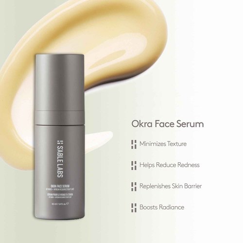 S'ABLE Labs - Okra Face Serum | Boost Elasticity, Stimulate Collagen, Replenish Skin Barrier | Retinoid + African Resurrection Plant | Melanin-Inclusive Skincare (30 mL | 1 fl oz)