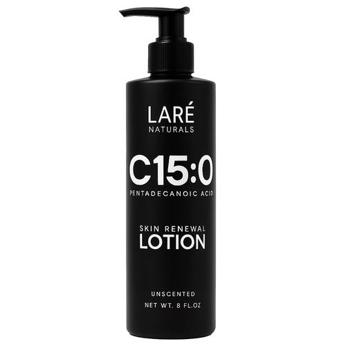 C15:0 Pentadecanoic Acid Supplement Body Lotion - Skin Cellular Benefits - Body Moisturizer for Dry to Very Dry Skin - Vitamin B3 Lotion - 8 fl oz - Unscented