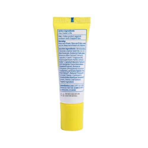 Seaweed Bath Co. Hydrating Clear Mineral Lip Shine SPF 20 Sunscreen Zinc Oxide Lip Balm, 0.28 Oz (6 Pack), Moisturizing Care for Dry, Chapped Lips