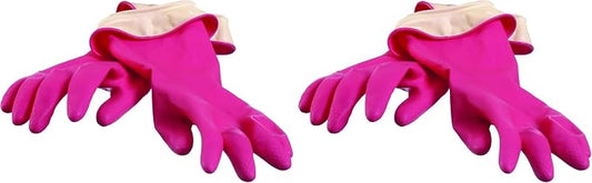 Casabella Premium Waterblock Reusable Household Cleaning Gloves, Medium (Pack of 2)