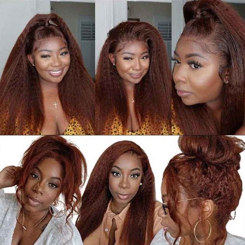 Condescension Bundles Human Hair 24 26 28 Inch Chocolate Brown Yaki Wave Human Hair Bundles Brazilian Virgin Remy Medium Brown Soft and Silky Hair Extensions