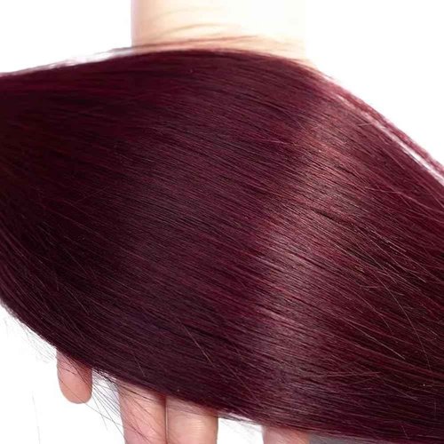 Condescension Human Hair Bundles Burgundy 99J Straight 24 26 28 Inch Bundles Human Hair 100% Unprocessed Burgundy Soft Sewn In Hair with Double Weft for Black Women