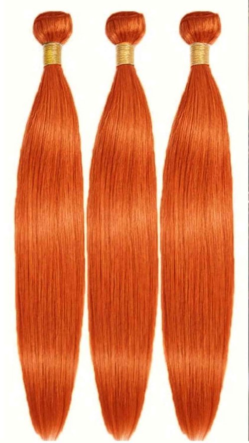 Condescension Human Hair Bundles 22 24 26 inch Orange Burnt Orange 350 Straight Wave Bundles Human Hair Unprocessed Brazilian Virgin Hair for Black Women