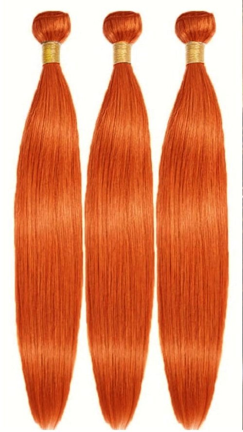 Condescension Human Hair Bundles 18 20 22 inch Orange Burnt Orange 350 Straight Wave Bundles Human Hair Unprocessed Brazilian Virgin Hair for Black Women