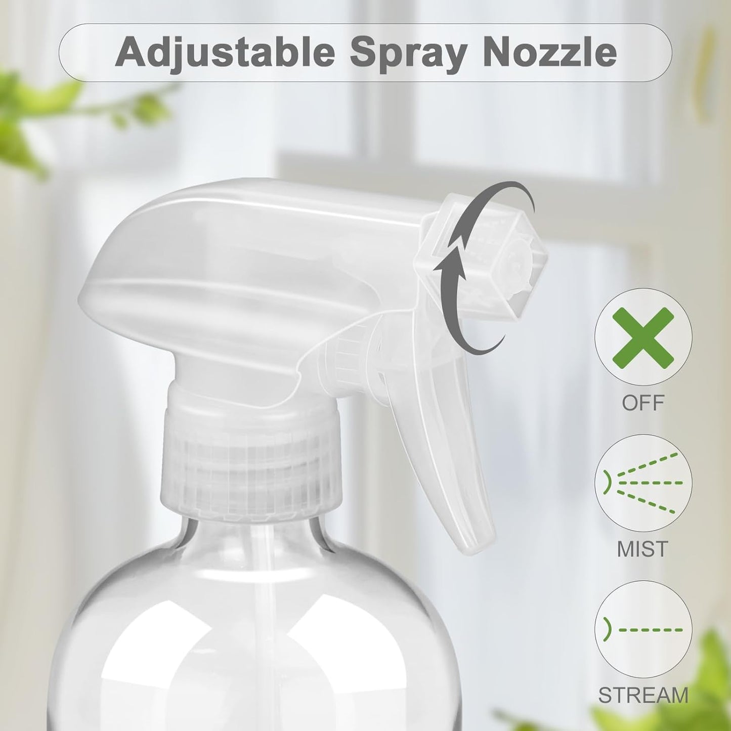 2 Pack Glass Spray Bottles with Silicone Sleeve, 16 oz Empty Refillable Containers with Adjustable Spray Nozzles, Spray Bottles for Hair, Cleaning Solutions and Plants Pink&khaki