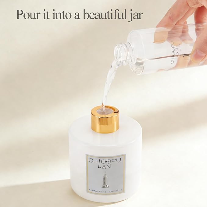 Jasmine Reéd Diffuser Refill Natural Essential Jasmine Oil 200ml/6.76 fl oz, Home & Office Decor Aromatherapy Diffuser Oil Gift Set