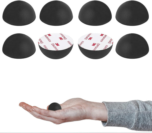 1.25" Silicone Hemisphere Bumpers Isolation Feet Rubber Non-Skid Speaker Pads with Adhesive Record Player Isolation Pads for Small Speaker Spikes,Turntable,Amplifiers, Subwoofer,Monitors,Decks 8 pcs