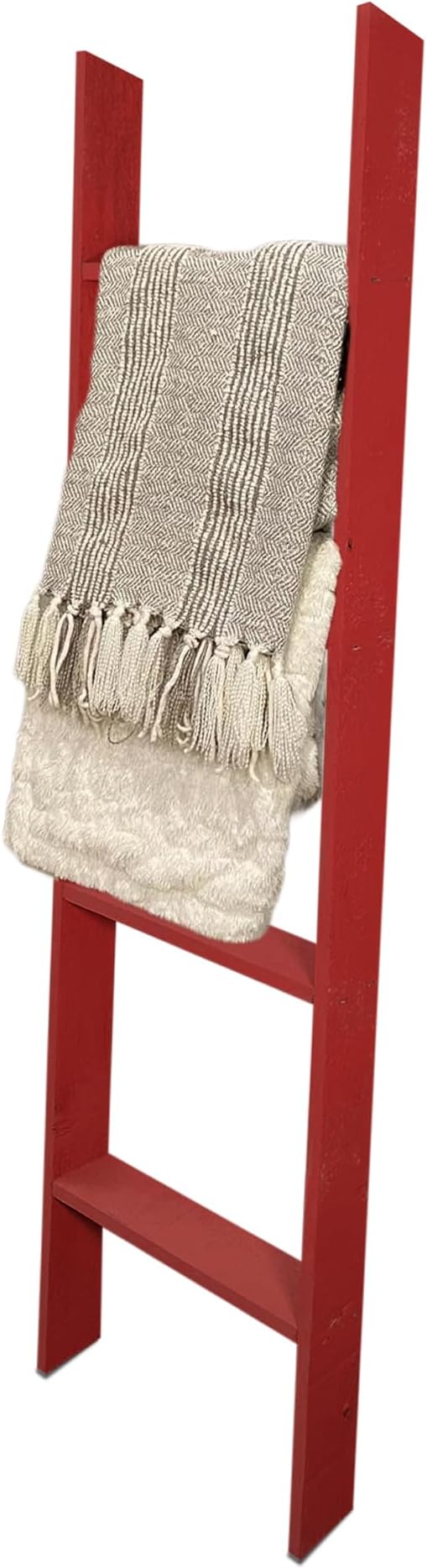 BARNWOODUSA Throw Blanket Ladder – Fully Assembled Reclaimed Wood – Rustic Decorative Ladder for Towels, Quilts, & More – Perfect Farmhouse Decor for Bathroom, Porch, or Living Room,4ft.