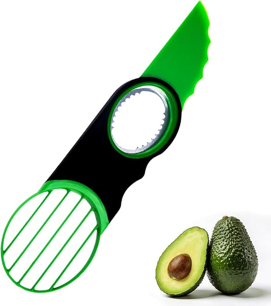 3 in 1 Avocado slicer,dishwasher safe(Green)