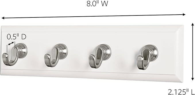 Command HOM-18Q-ES Key Rail, 0, Quartz (Pack of 8)