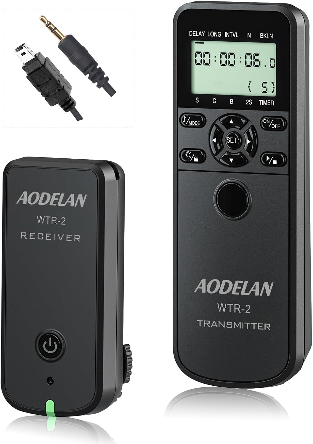 Wireless Shutter Camera Remote Intervalometer Timer Compatible with Nikon Z7, Z7-II, D750, D780, D7500, D7200, D5500, D5300, D610, D600, D90, P7700, P7800, P950; Replaces Nikon MC-DC2