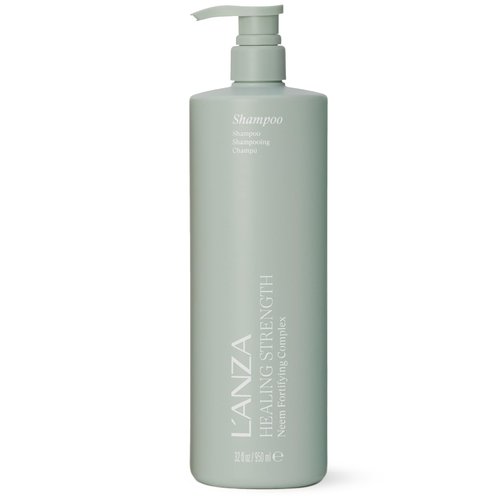 L'ANZA Healing Strength Shampoo For Dry, Damaged Hair, Daily Shampoo that Strengthens, Repairs Damage, Moisturizing, Boosts Shine, Gentle Cleanse, Color Safe Anti-Humidity, Sulfate Free (33.8 Fl Oz)