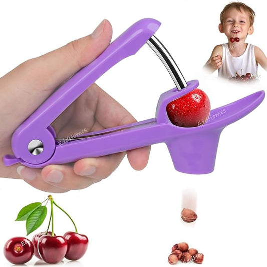 Cherry Pitter Tool Pit Remover, Cherry Core Remover Tool with Space-Saving Lock Design, Heavy-Duty Cherry Pit Remover for Kids / Making Cherry Jam