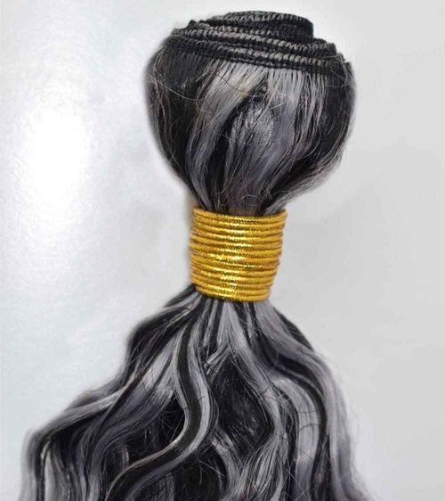 Condescension P4/Grey Human Hair Bundles 22 24 26 inch Water Wave Human Hair Bundles Highlight Chocolate Grey Unprocessed Soft Sewn In Hair with Double Weft for Black Women