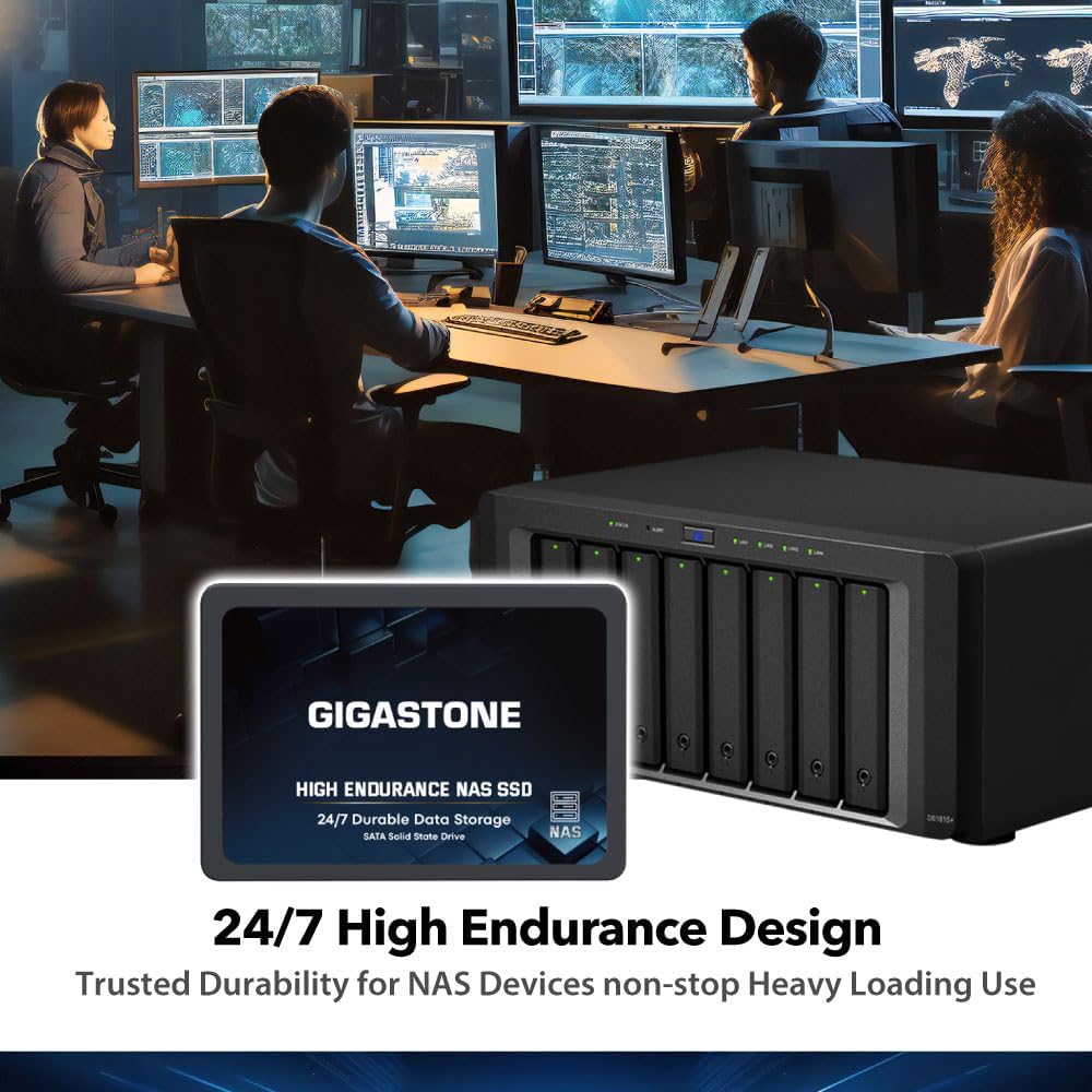 Gigastone 2TB NAS SSD Drive (12-Pack) 24/7 Durable TLC High Endurance RAID Data Storage Network Attached Storage 2.5" SATA Internal Solid State Hard Drives