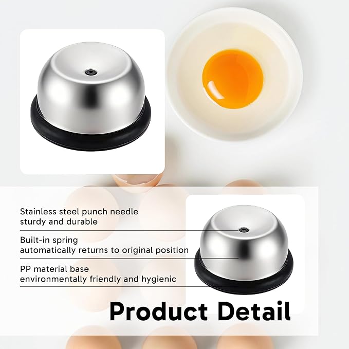2 PCS Egg Piercer, Hard Boiled Egg Slicer, Easy Hard‑Boiled Egg Peeling and Cooking, Anti‑Cracking Egg Shell Prevention Gadget for Home Kitchen Bakery Commercial Use