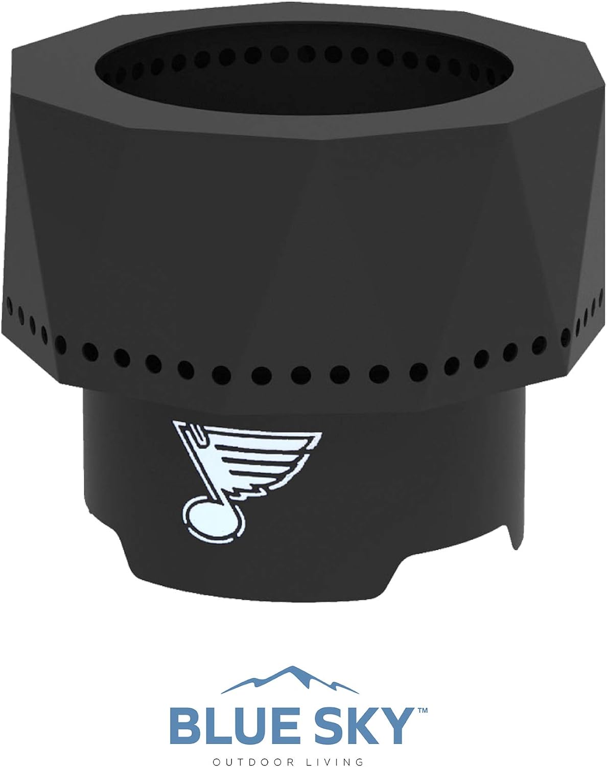Blue Sky Outdoor Living NHL Ottawa Senators Ridge Portable Steel Smokeless Fire Pit with Carrying Bag & Spark Screen Kit, Firewood & Wood Pellet