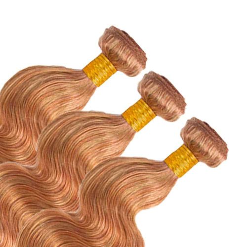 Ubinica Honey Blonde Chocolate Brown P27/30 Human Hair Bundles 22 24 26 Inch Body Wave Bundles Human Hair Unprocessed Brazilian Virgin Hair Quick Weave for Black Women