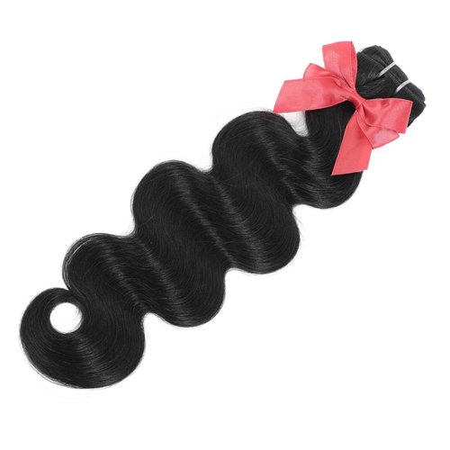 Raw Bundles Human Hair Body Wavy Human Hair Bundles 22 inch Thick Ends No Tangle Shedding 15A Raw Indian Hair Triple Lifespan 3X (Black, 22inch)