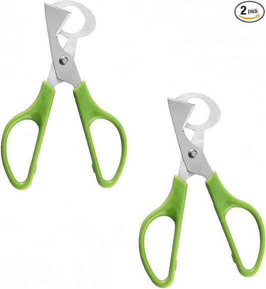 LIUSM Green Quail Egg Cutter Scissors Kitchen Shears Tool-2 Pcs