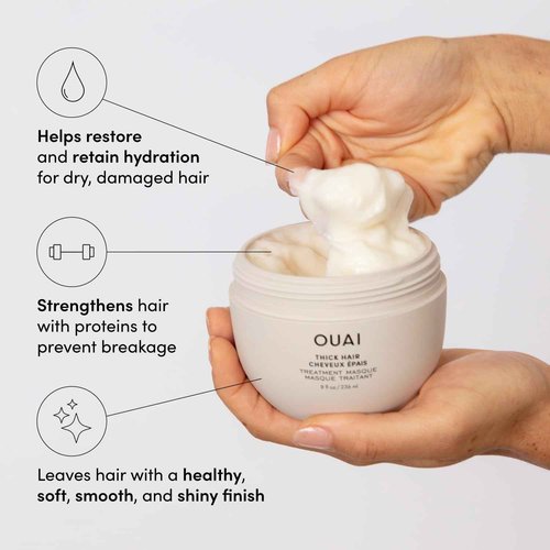 OUAI Scalp & Hair Treatment Bundle - Includes Serum and Masque for Moisturized, Shiny, and Healthy Hair (2 Count, 2 Oz/ 8 Oz)